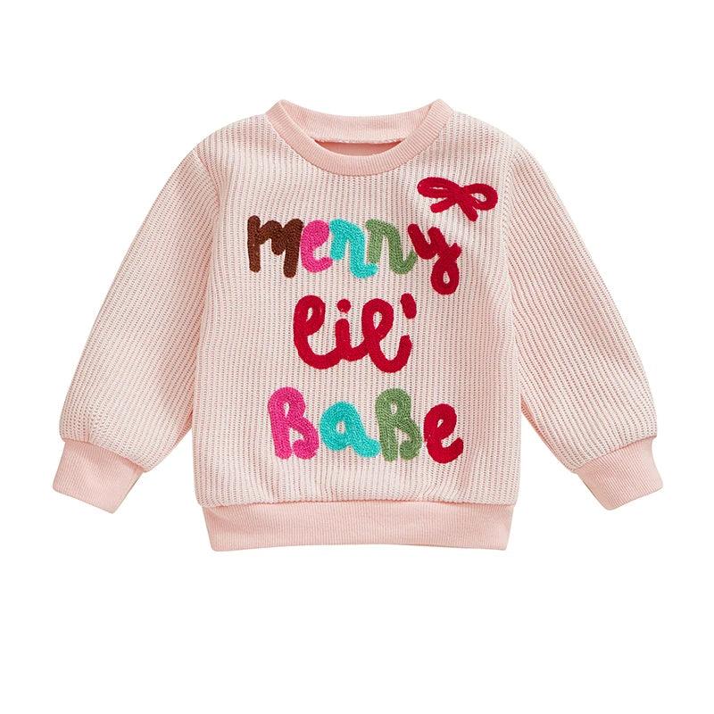 merry lil' babe kids crew sweatshirt - basil boutique