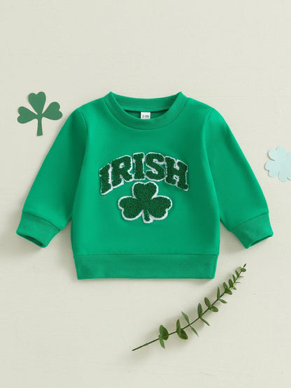 irish shamrock kids crew sweatshirt