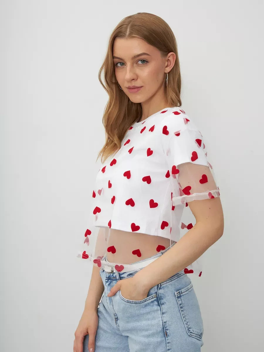 heart mesh tops + dresses