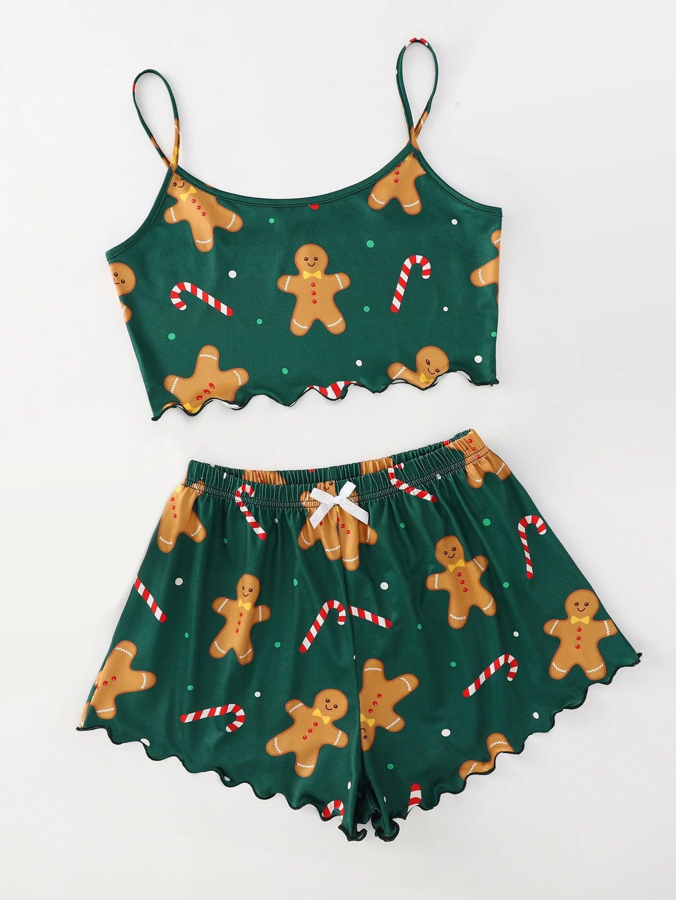 gingerbread cookie pajamas - basil boutique