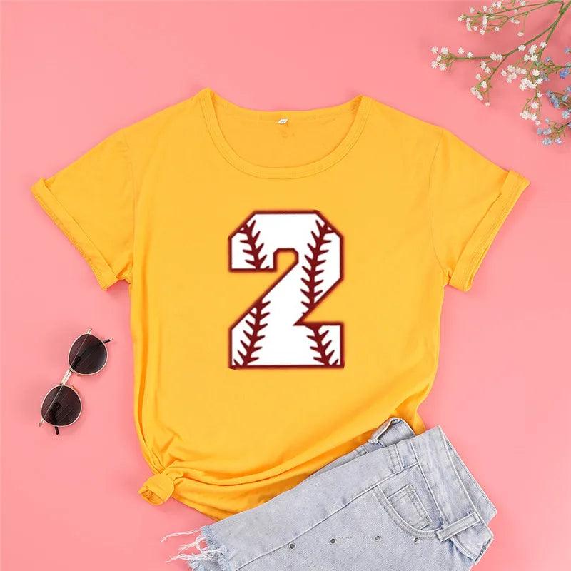 personalized baseball number t-shirt - basil boutique