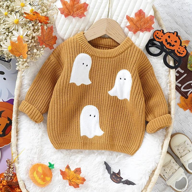 ghost knit kids sweater - basil boutique