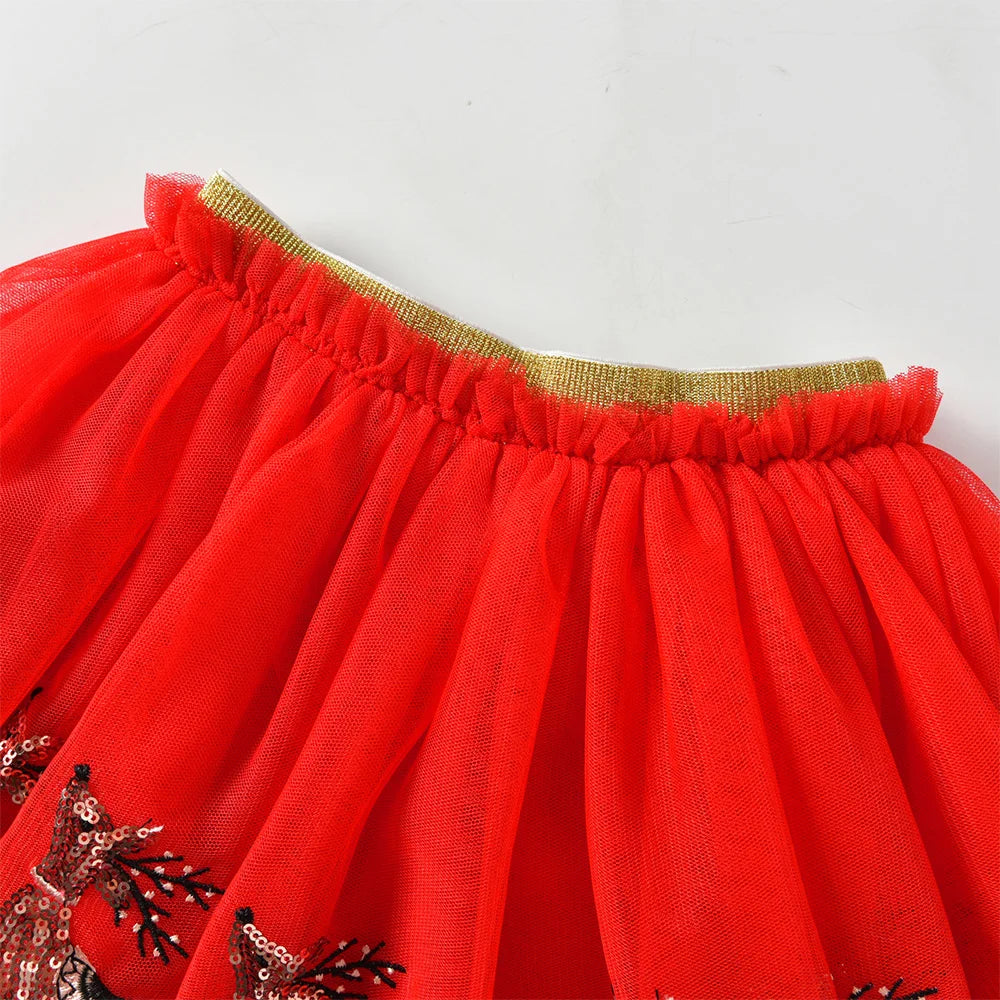 reindeer sequin kids tutu - basil boutique