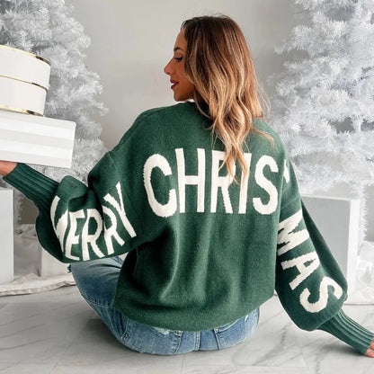 merry christmas knit sweater