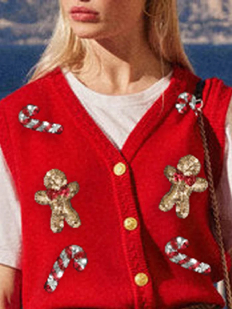 christmas sequin vest