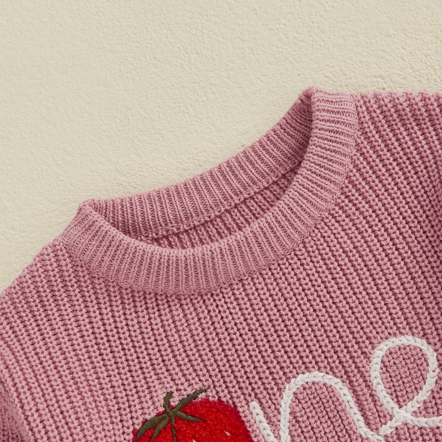 strawberry one kids knit crew sweater