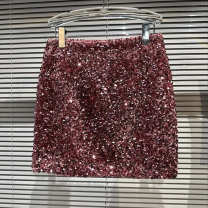 fashion sequin mini skirt - basil boutique