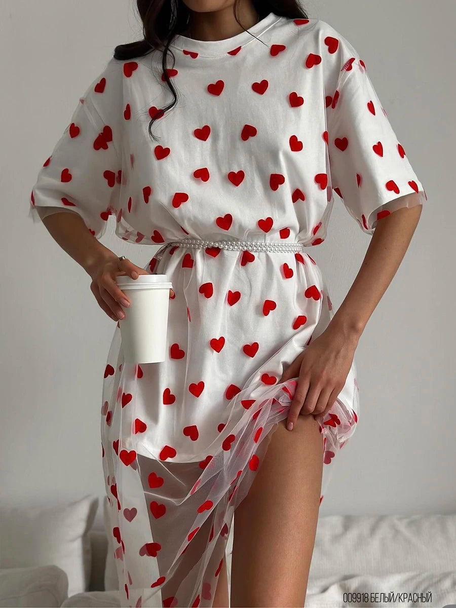 heart mesh tops + dresses