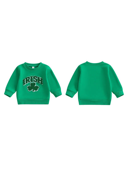 irish shamrock kids crew sweatshirt