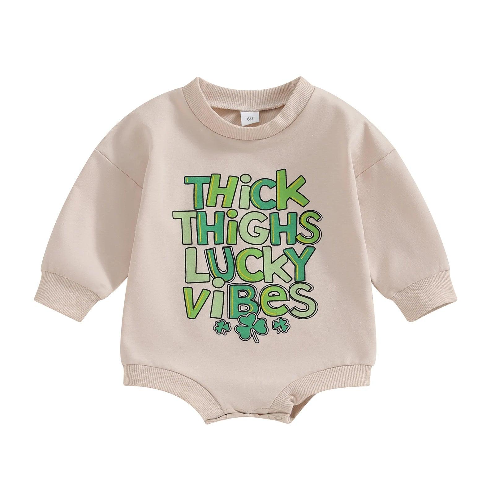 thick thighs lucky vibes onesies - basil boutique