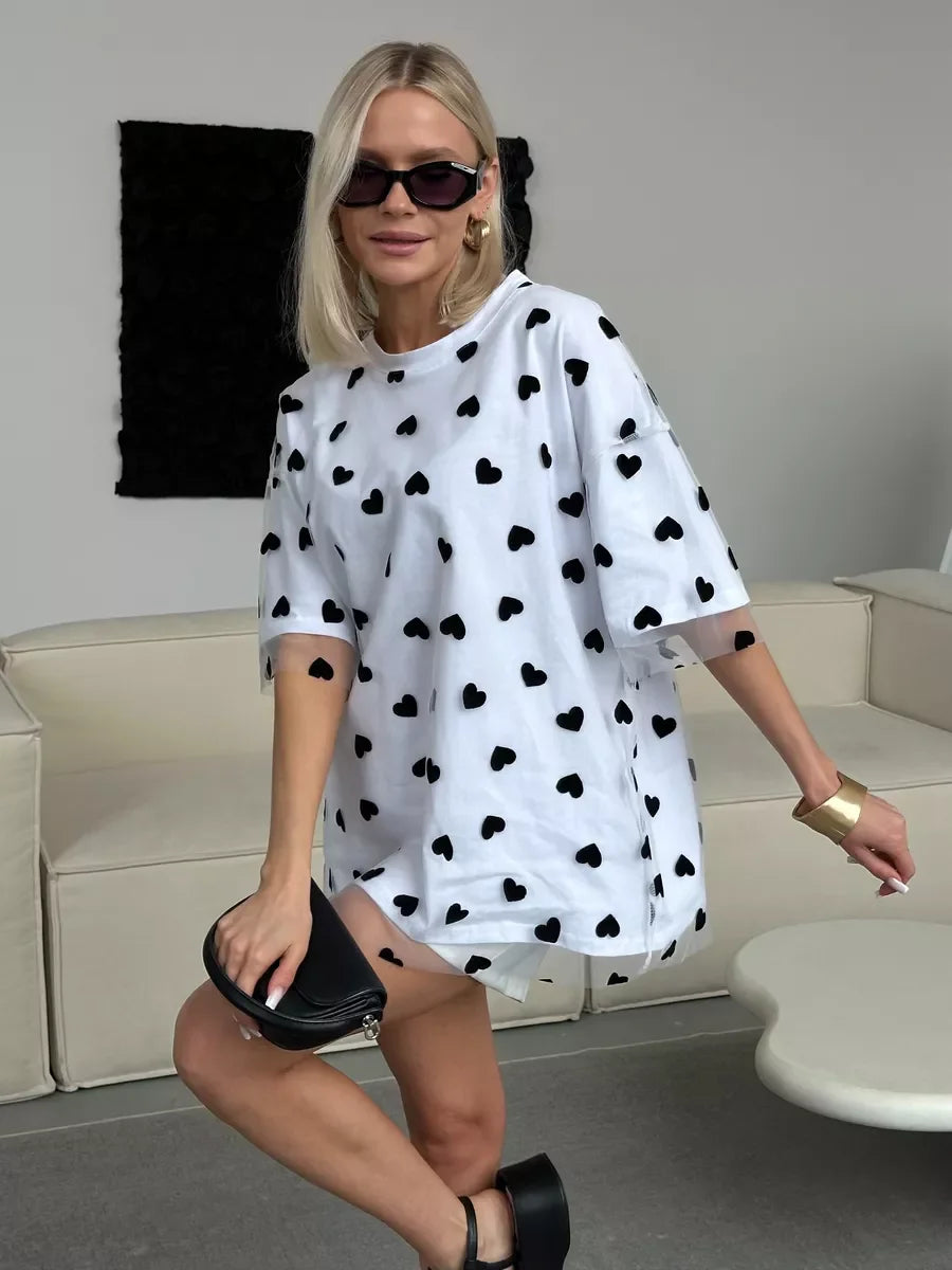 heart mesh tops + dresses