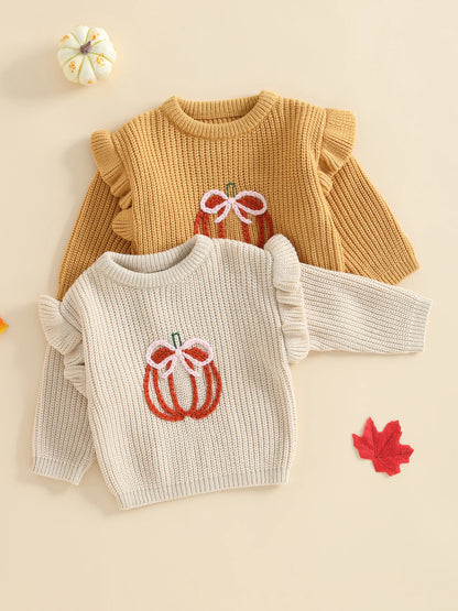 pretty pumpkin kids crew sweater