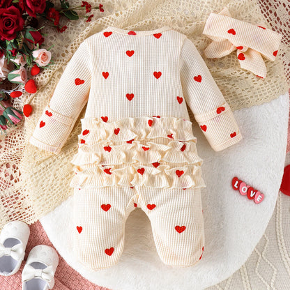 heart ruffle onesie