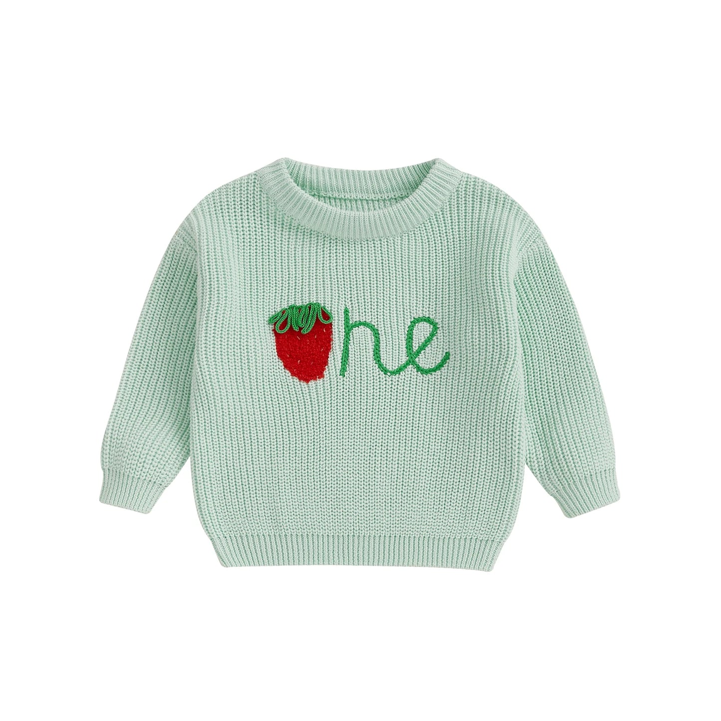 strawberry one kids knit crew sweater