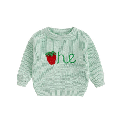 strawberry one kids knit crew sweater