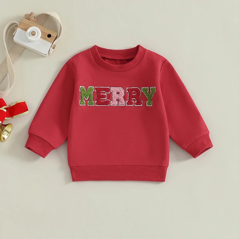 mama + mini merry matching crew sweatshirts