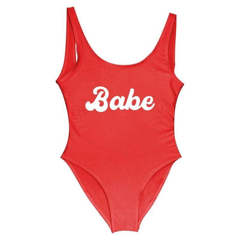 barbie babe + bride one-piece swimsuits - basil boutique