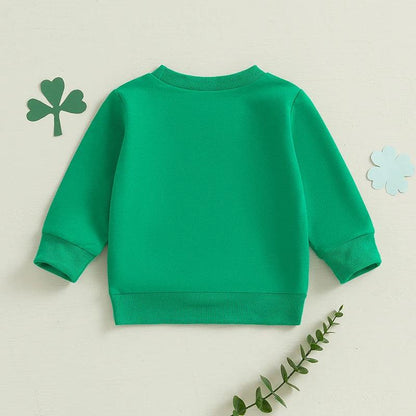 irish shamrock kids crew sweatshirt