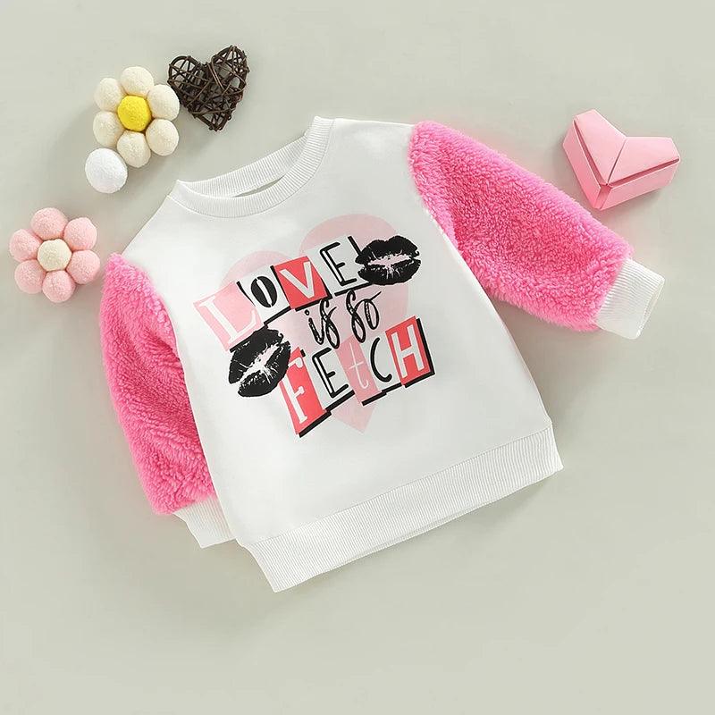 love is so fetch kids long sleeve t-shirt