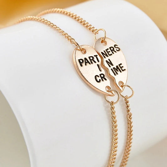 partners in crime split bracelet set