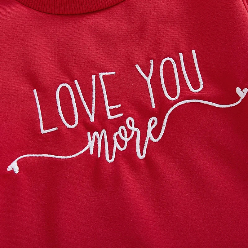 valentine's day kids crew sweatshirts