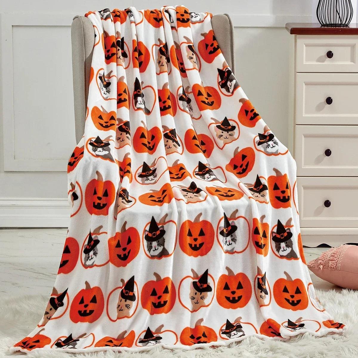 halloween throw blankets - basil boutique