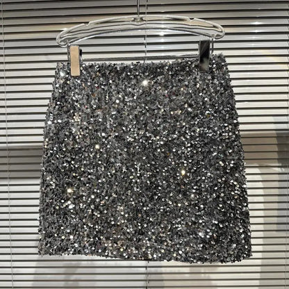 fashion sequin mini skirt - basil boutique