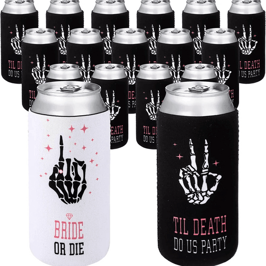 til death slim-fit koozies - basil boutique