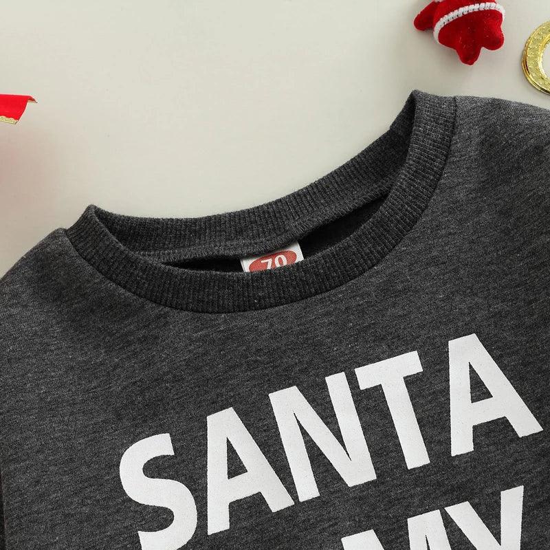 santa is my homeboy kids crew sweatshirt - basil boutique