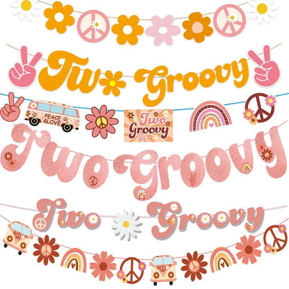 two groovy birthday banners - basil boutique