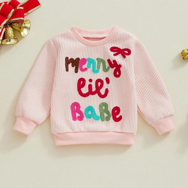 merry lil' babe kids crew sweatshirt - basil boutique