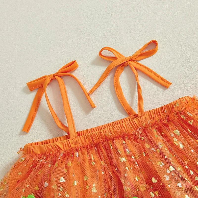 carrot sparkle kids dress