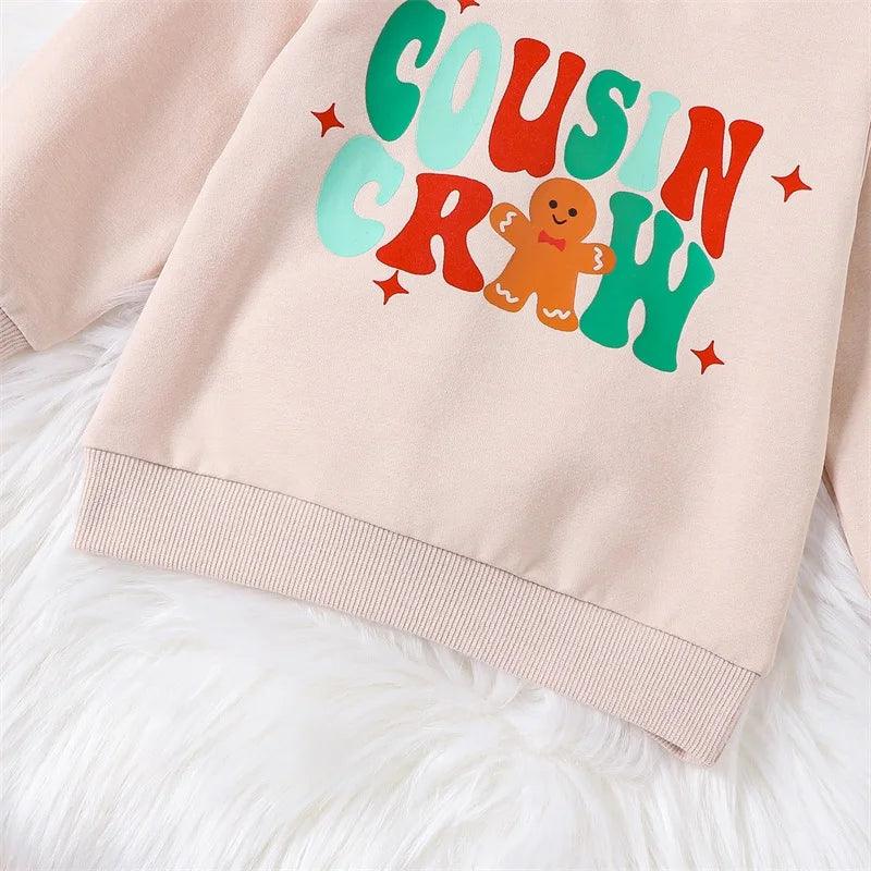 cousin crew christmas kids crew sweatshirt - basil boutique