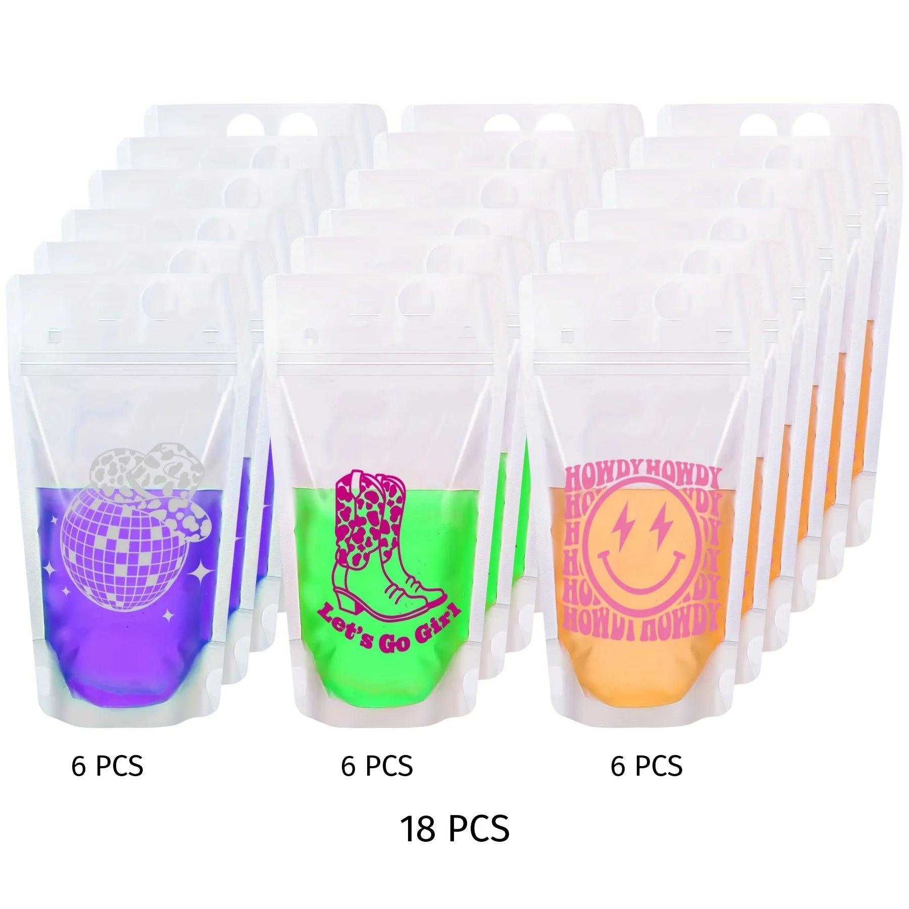 disco party drink pouches - basil boutique