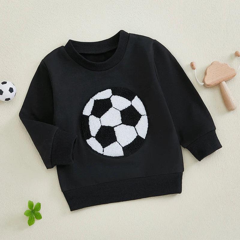 soccer ball kids crew sweatshirt