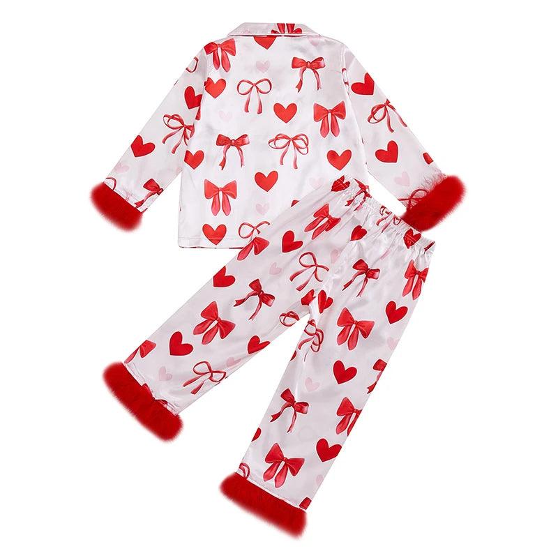 sweet valentine kids pajamas - basil boutique