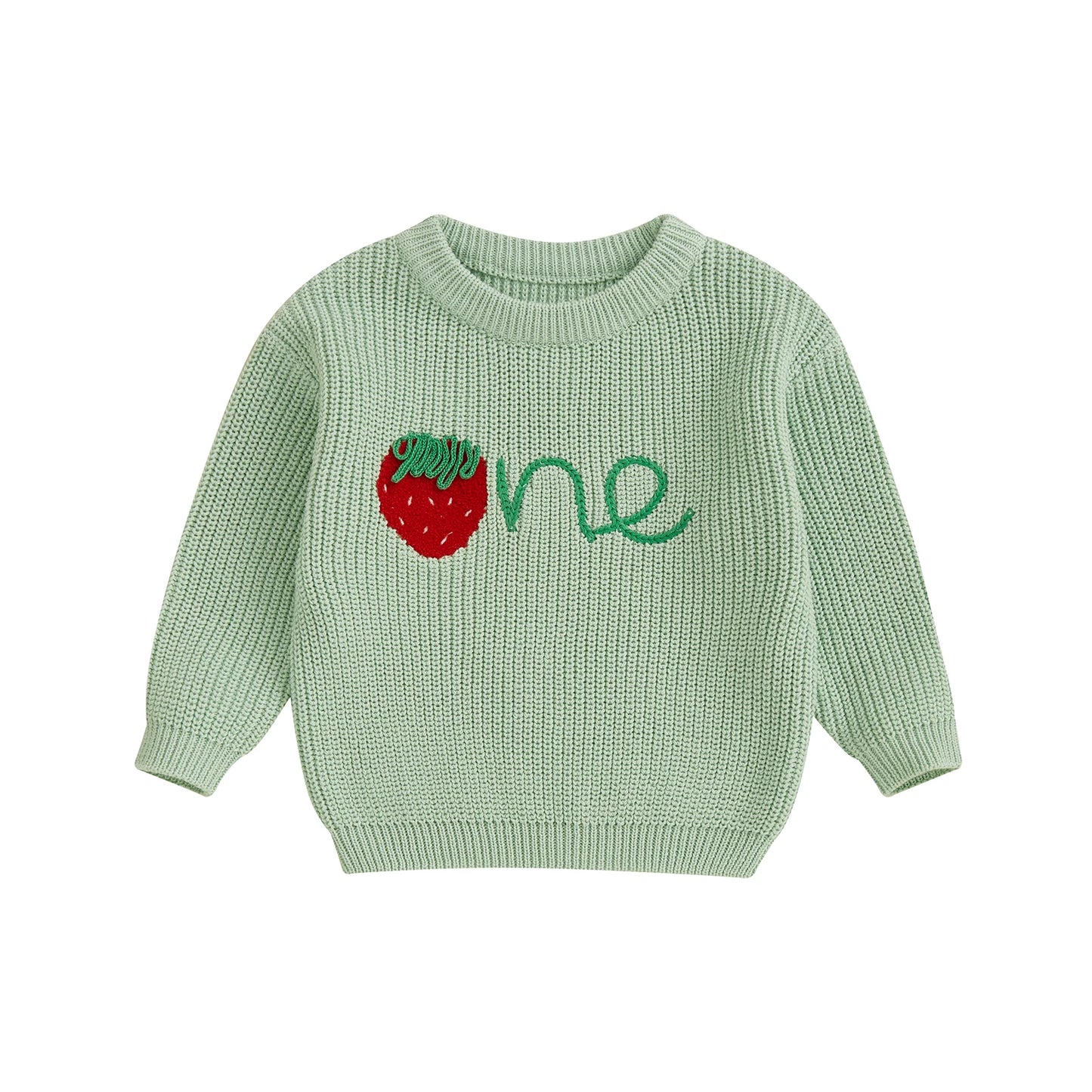 strawberry one kids knit crew sweater