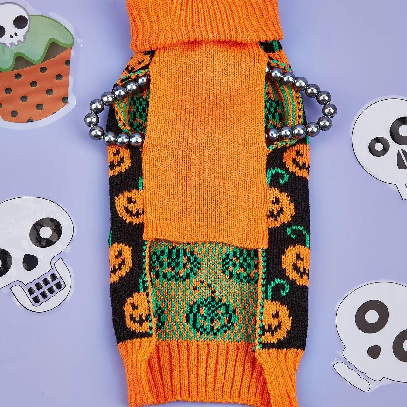 halloween dog sweater - basil boutique