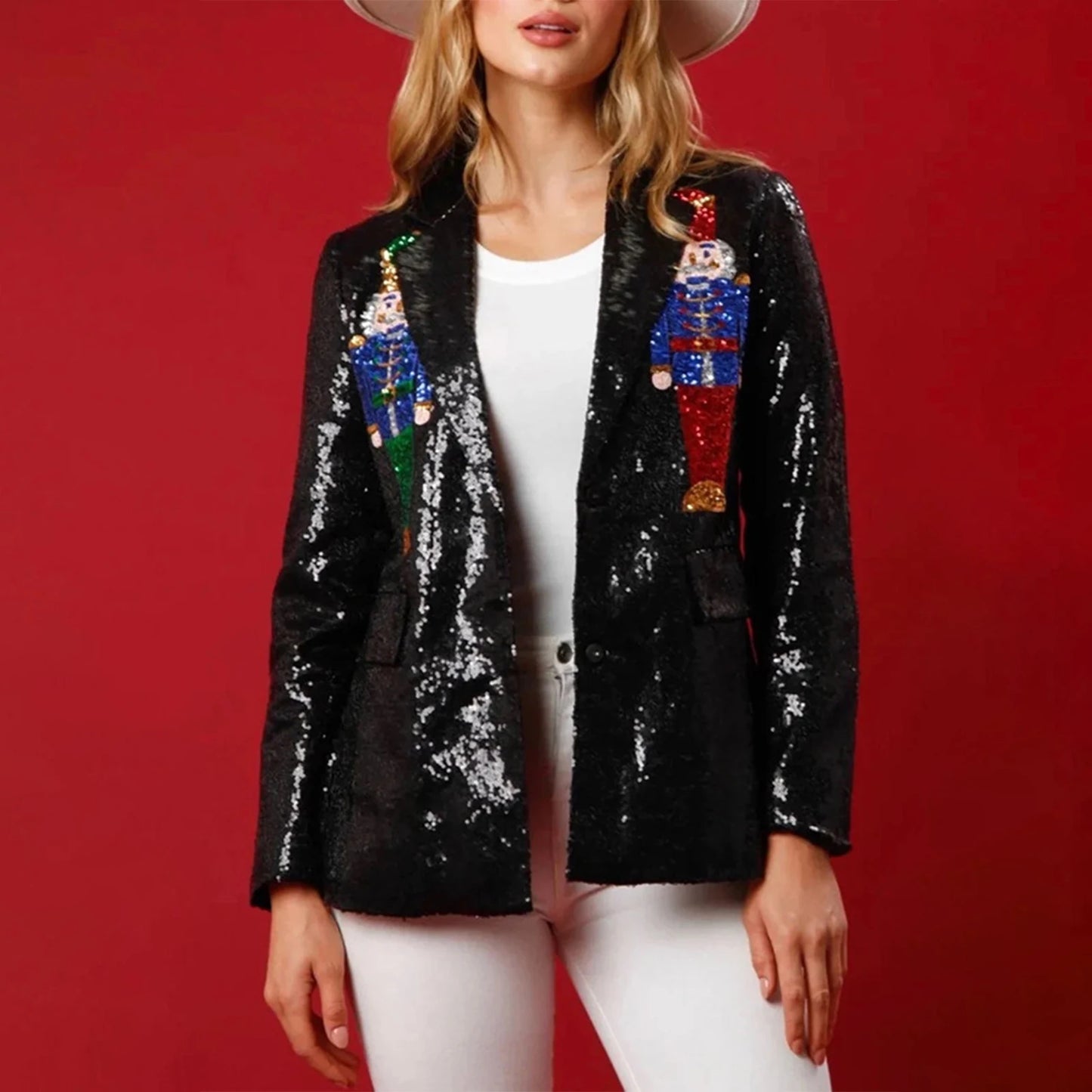 nutcracker sequin blazer