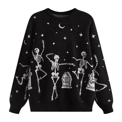 graveyard knit crew sweater - basil boutique