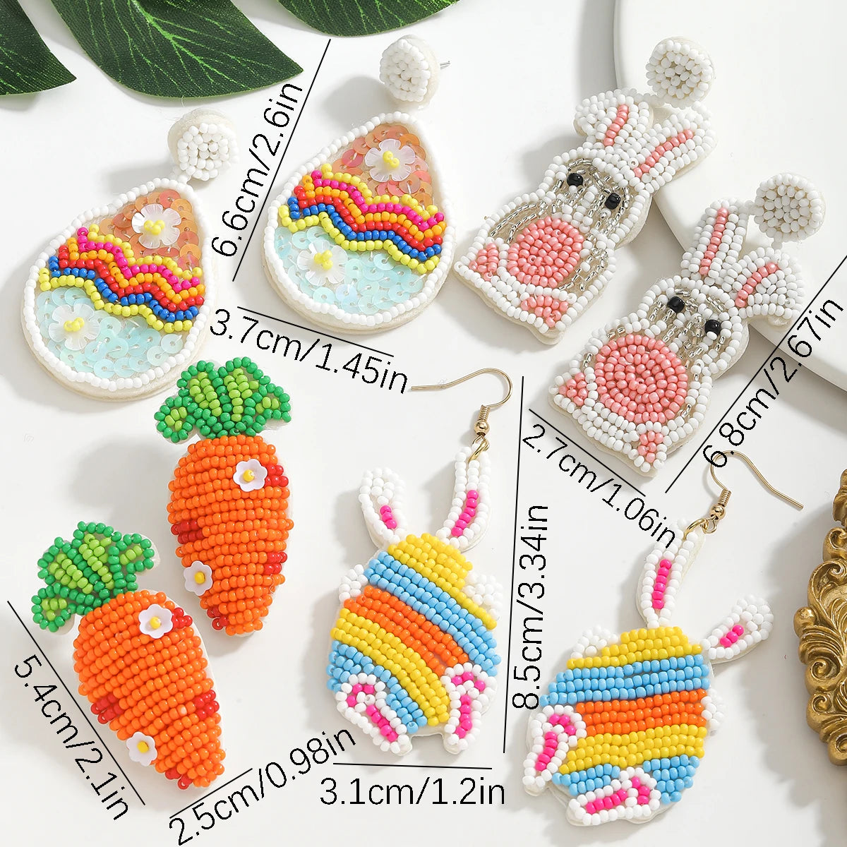 easter beaded earrings