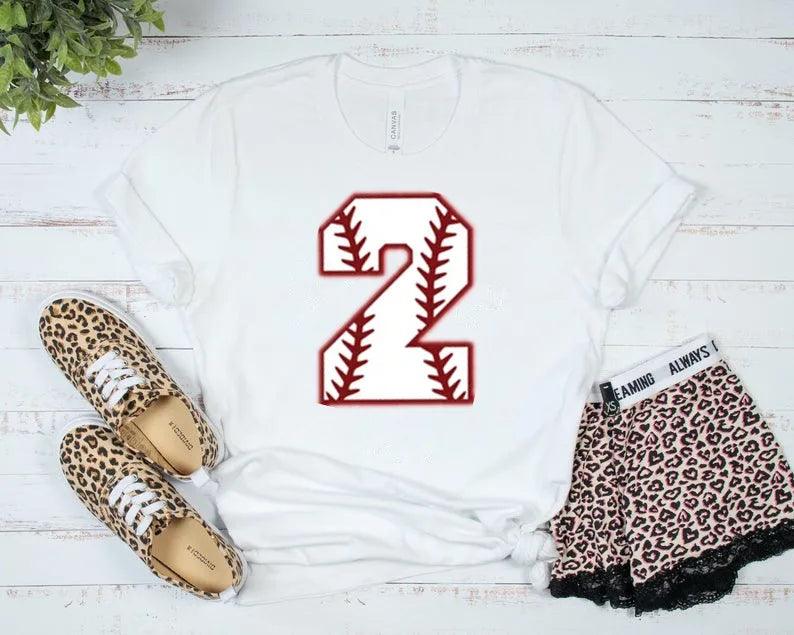 personalized baseball number t-shirt - basil boutique