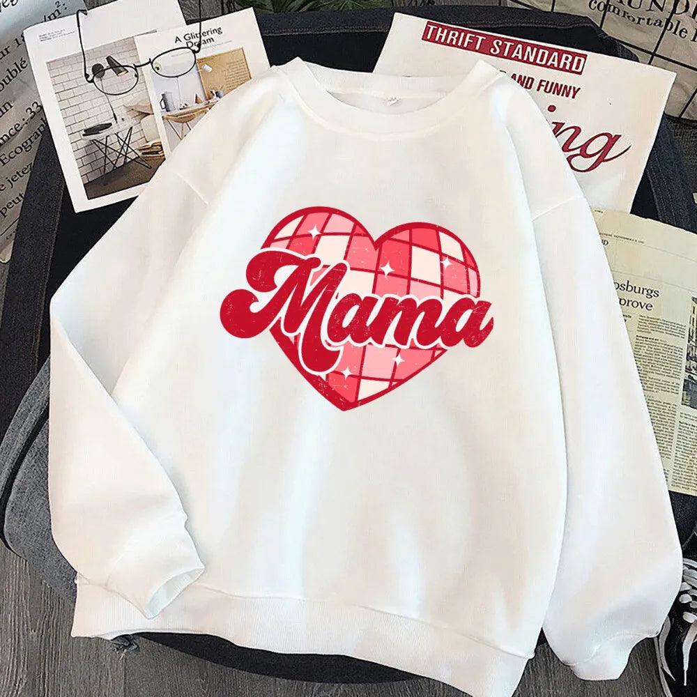 mama + mini disco valentine matching crew sweatshirts