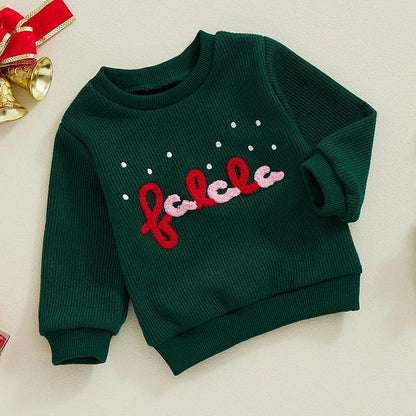 merry lil' babe kids crew sweatshirt - basil boutique