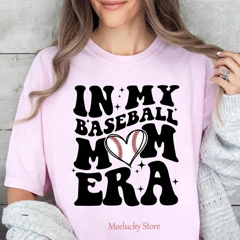 in my baseball mom era retro t-shirt - basil boutique