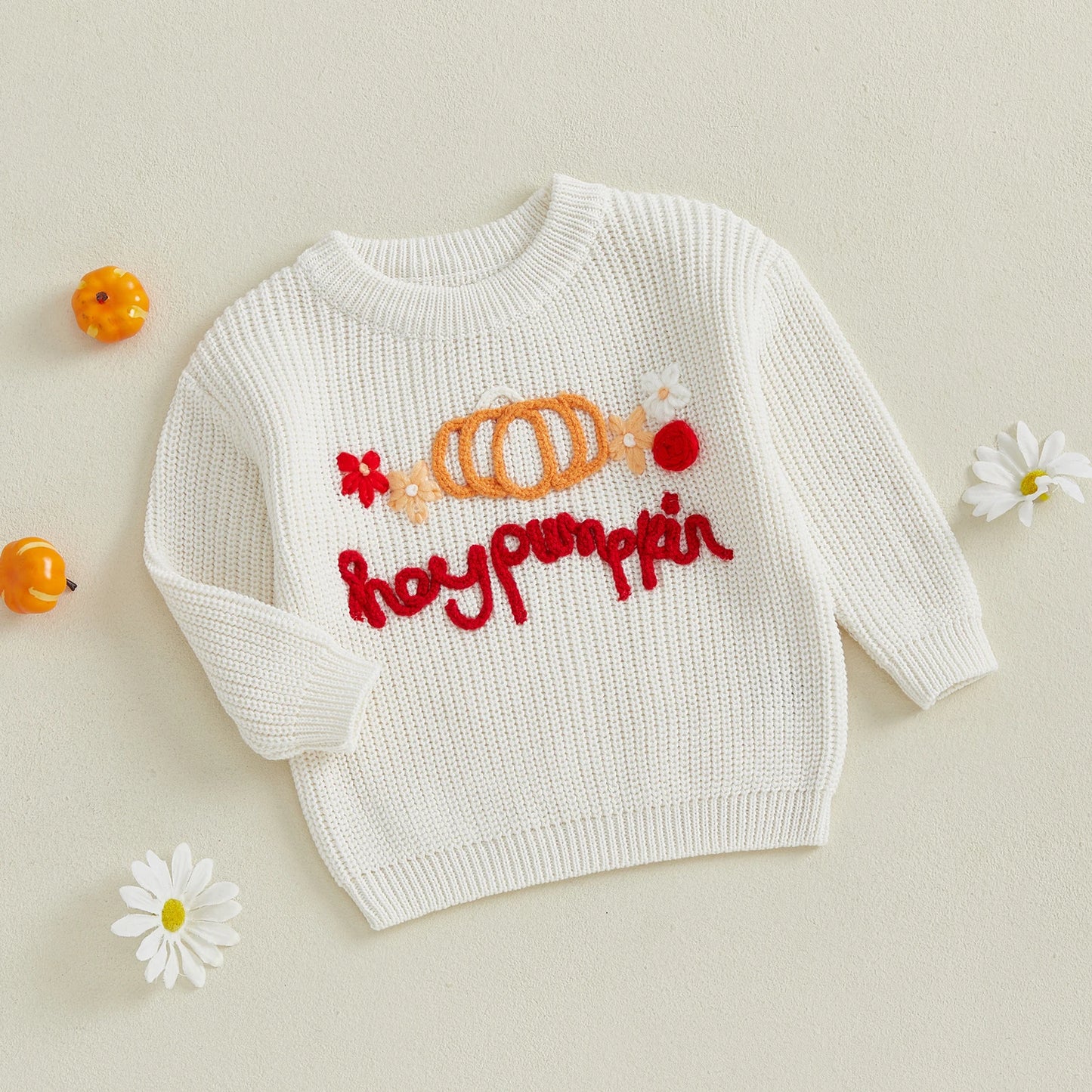 hey pumpkin kids crew sweater