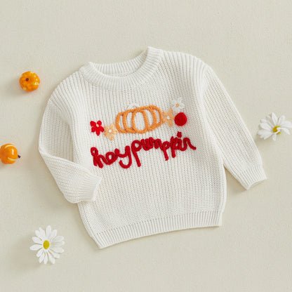 hey pumpkin kids crew sweater