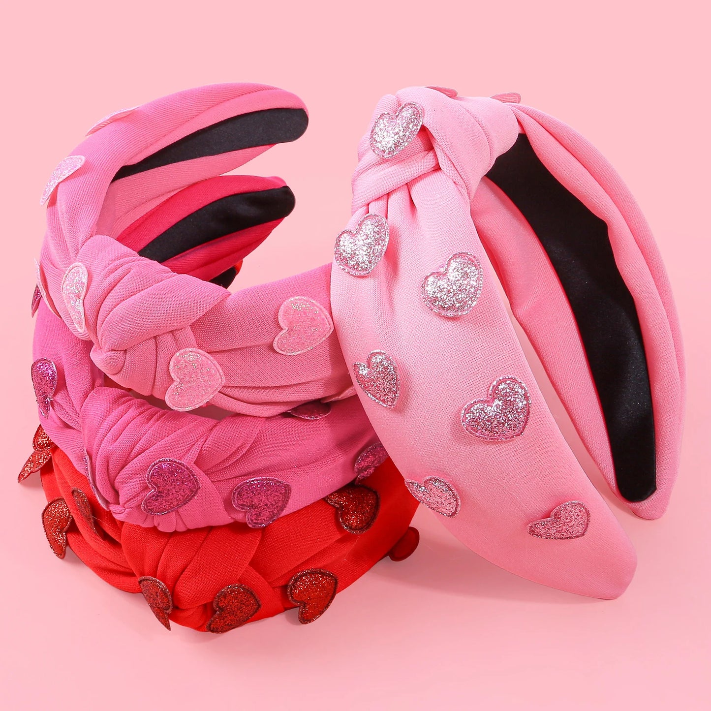3D heart sequin headband
