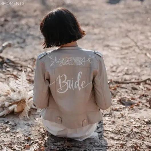 personalized faux leather jacket - basil boutique