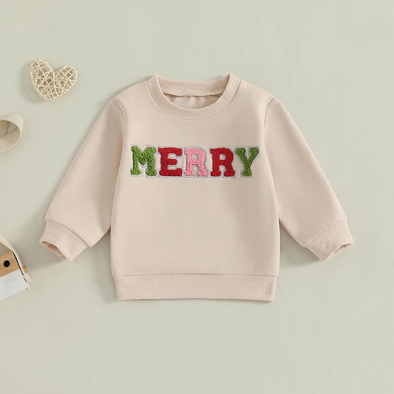 mama + mini merry matching crew sweatshirts